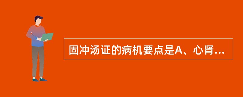 固冲汤证的病机要点是A、心肾两虚B、心脾两虚C、脾肾两虚D、下元虚冷E、肾虚精亏