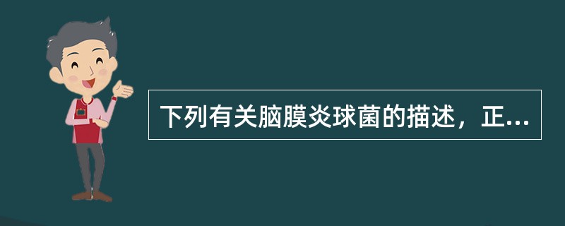 下列有关脑膜炎球菌的描述，正确的是A、革兰染色阳性B、特异性荚膜多糖抗原与其致病