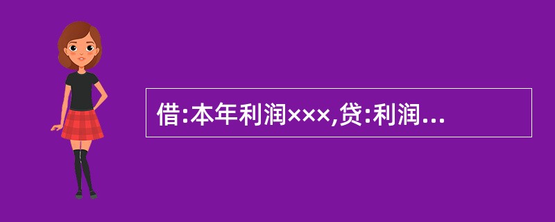 借:本年利润×××,贷:利润分配——未分配利润×××,这笔分录所反映的经济业务是