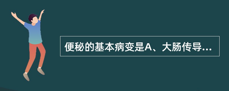 便秘的基本病变是A、大肠传导功能失司B、邪蕴肠腑，气血壅滞C、湿困脾土，肠道功能