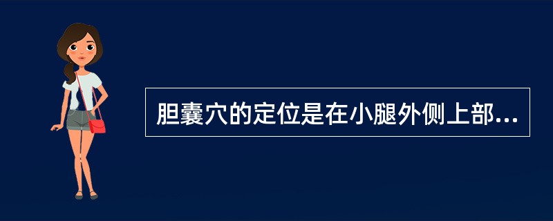 胆囊穴的定位是在小腿外侧上部，当腓骨小头前下方凹陷处直下A、1寸B、1.5寸C、