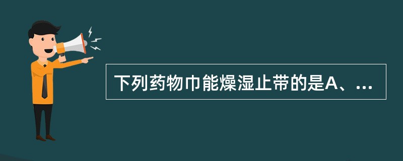 下列药物巾能燥湿止带的是A、防风B、白芷C、羌活D、苍耳子E、藁本