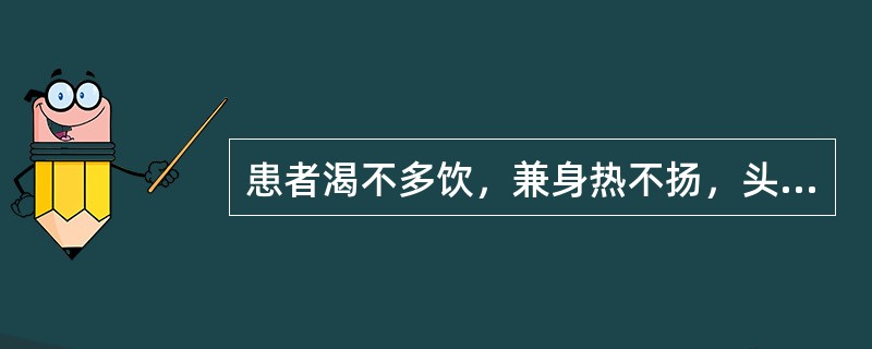 患者渴不多饮，兼身热不扬，头身困重，苔黄腻的临床意义是A、湿热证B、温病营分证C