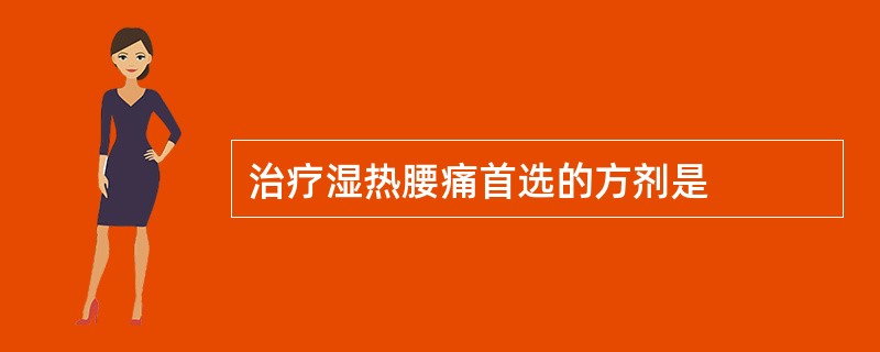 治疗湿热腰痛首选的方剂是