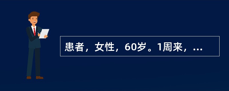 患者，女性，60岁。1周来，夜寐盗汗，五心烦热，或兼午后潮热，两颧色红，口渴，舌