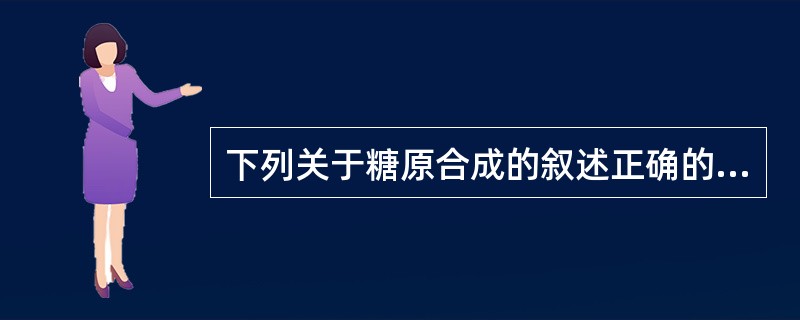 下列关于糖原合成的叙述正确的是A、以G£­6£­P为起始物逐个延长B、以G£­1