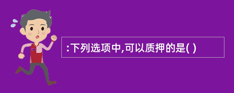 :下列选项中,可以质押的是( )