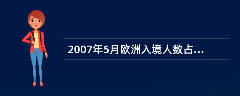 2007年5月欧洲入境人数占总体入境旅客的比率是