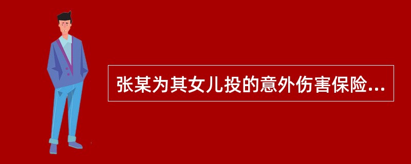 张某为其女儿投的意外伤害保险中,受益人如何产生?( )。