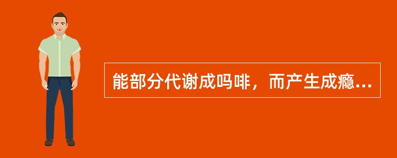 能部分代谢成吗啡，而产生成瘾性的药物是 A．纳洛酮 B．布托啡诺 C．右丙氧芬