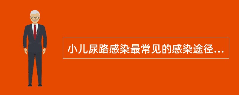 小儿尿路感染最常见的感染途径是A、上行感染B、血行感染C、淋巴感染D、外伤感染E