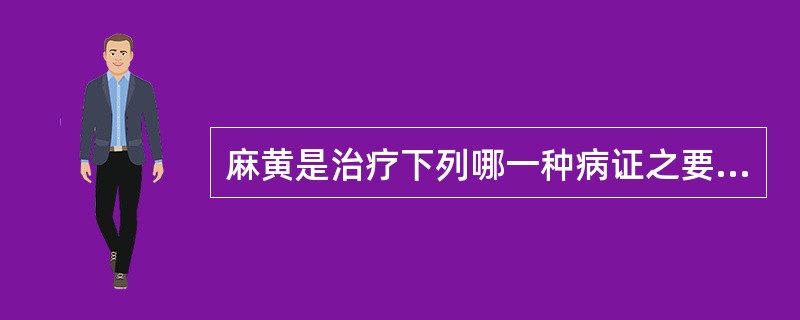 麻黄是治疗下列哪一种病证之要药A、风热表证B、风寒表证C、风寒有汗表虚证D、风寒