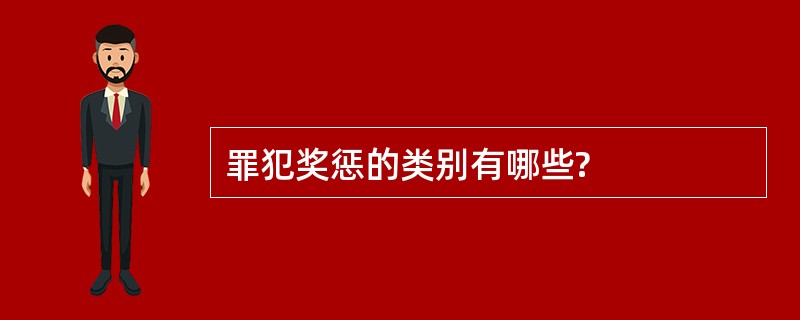 罪犯奖惩的类别有哪些?