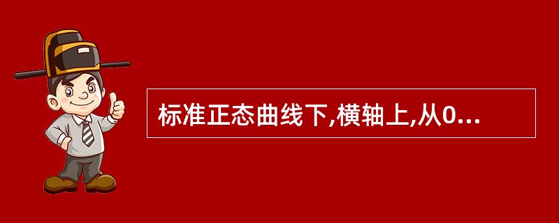 标准正态曲线下,横轴上,从0到1.96的面积为