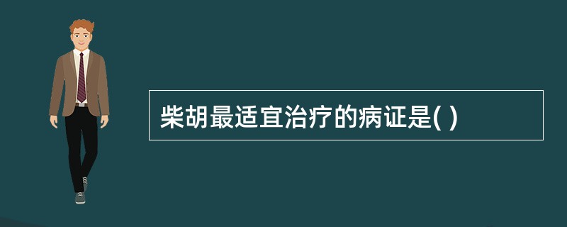 柴胡最适宜治疗的病证是( )