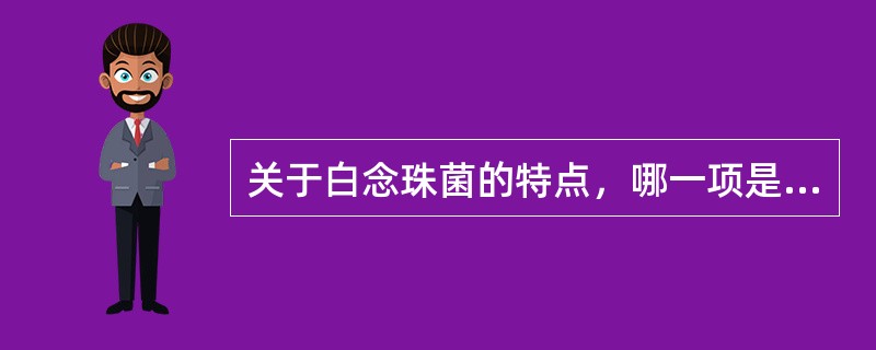 关于白念珠菌的特点，哪一项是错误的A、革兰染色阳性B、可形成厚膜孢子C、可引起皮