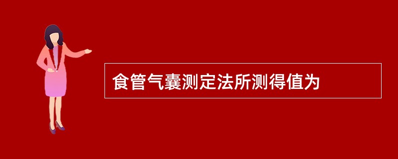 食管气囊测定法所测得值为