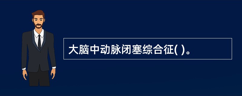 大脑中动脉闭塞综合征( )。