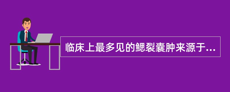 临床上最多见的鳃裂囊肿来源于 ( )A、第一鳃裂B、第二鳃裂C、第三鳃裂D、第四