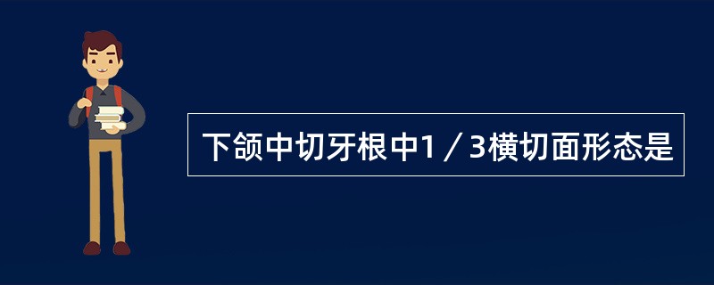 下颌中切牙根中1／3横切面形态是