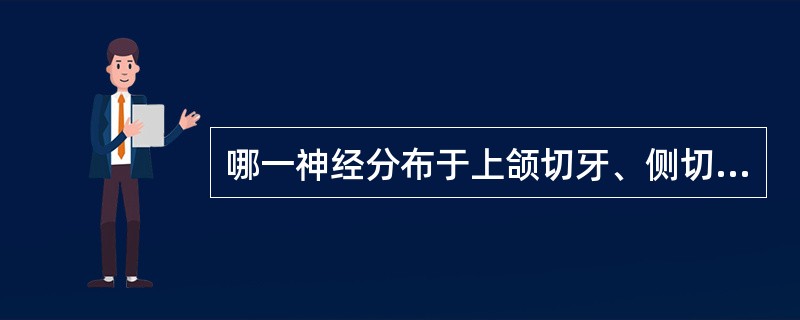 哪一神经分布于上颌切牙、侧切牙和尖牙的牙周膜、牙槽骨、及唇侧牙龈