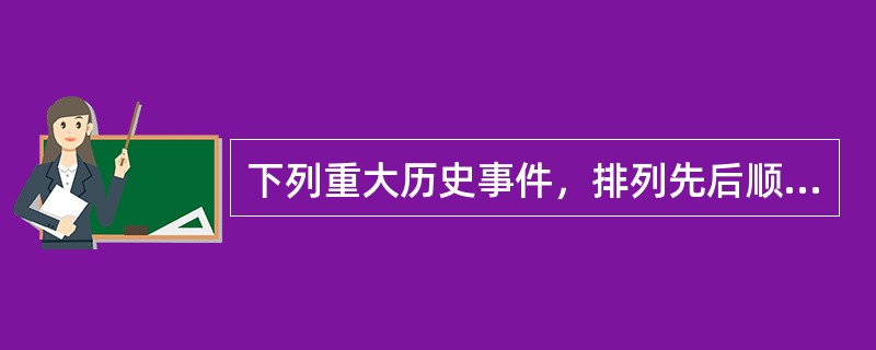 下列重大历史事件，排列先后顺序正确的是（）。①提出过渡时期总路线②中共八大召开③