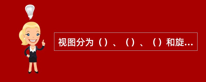 视图分为（）、（）、（）和旋转视图。