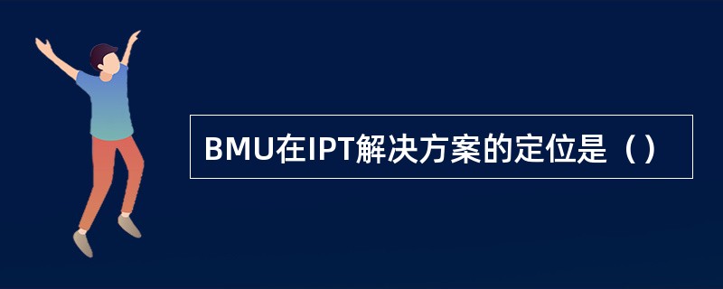 BMU在IPT解决方案的定位是（）