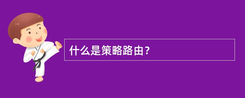 什么是策略路由？