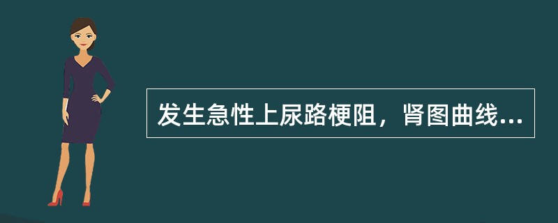 发生急性上尿路梗阻，肾图曲线形态为下列哪一种（）。