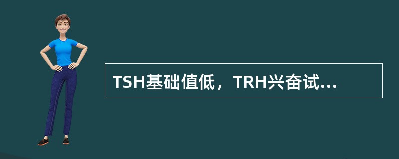 TSH基础值低，TRH兴奋试验TSH增高，但高峰延迟应考虑为（）。