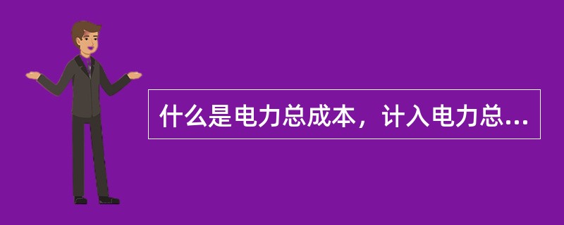 什么是电力总成本，计入电力总成本的项目有哪些？