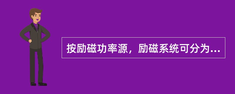 按励磁功率源，励磁系统可分为：（）励磁系统、（）励磁系统、静止励磁系统。