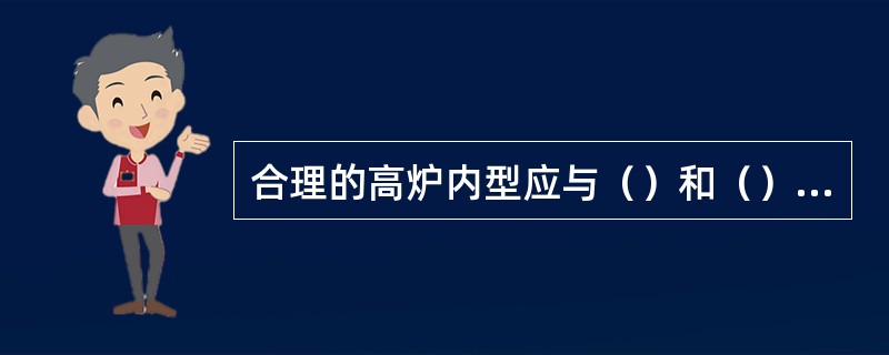 合理的高炉内型应与（）和（）相适应。现代高炉内型普遍趋向（）。