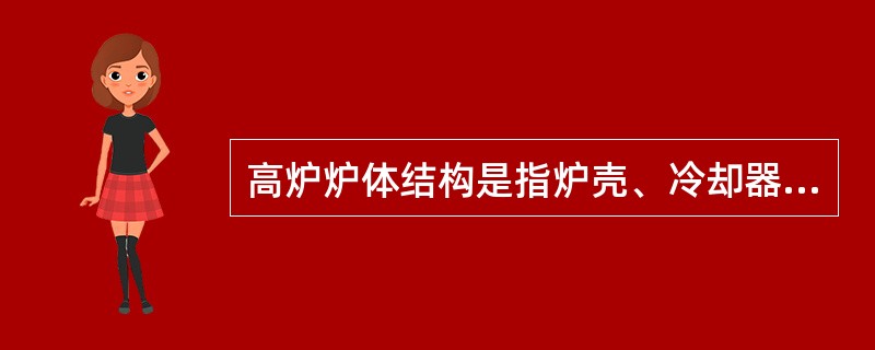 高炉炉体结构是指炉壳、冷却器和耐火内衬三部分组成的整体结构。