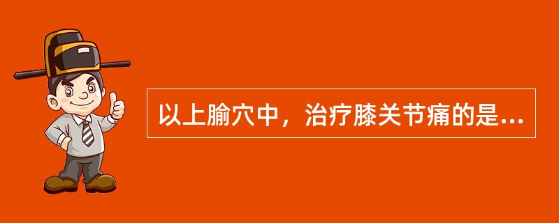 以上腧穴中，治疗膝关节痛的是（）。