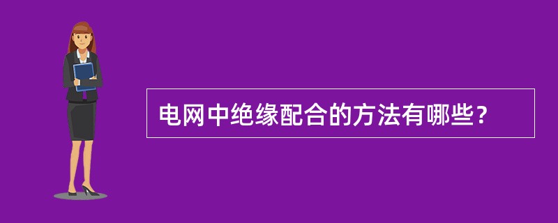电网中绝缘配合的方法有哪些？