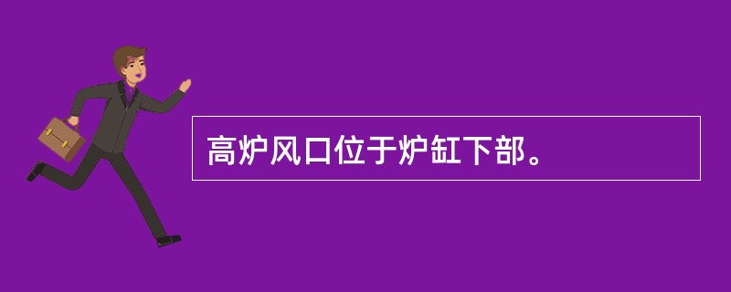 高炉风口位于炉缸下部。