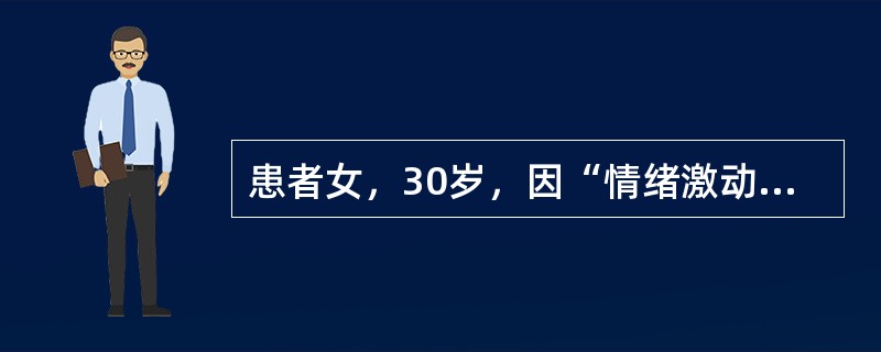 患者女，30岁，因“情绪激动后突发气急、咳嗽、咳粉红色泡沫痰2小时”来诊。当地已