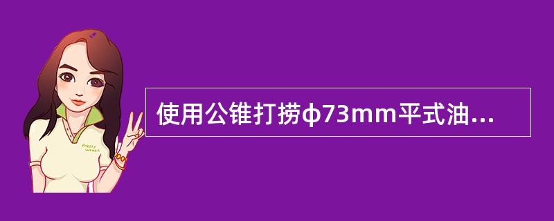 使用公锥打捞φ73mm平式油管时，应选用外型尺寸为（）的公锥。