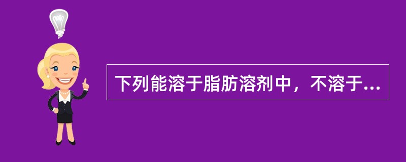 下列能溶于脂肪溶剂中，不溶于水，化学亲和力低的染料是（）