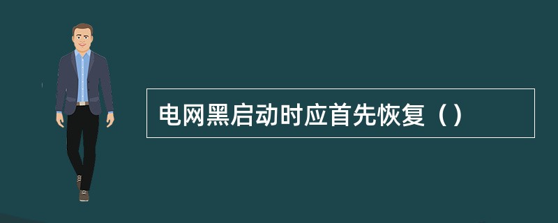 电网黑启动时应首先恢复（）