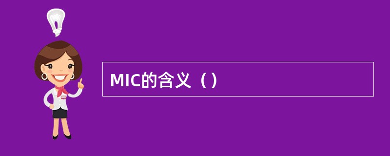 MIC的含义（）