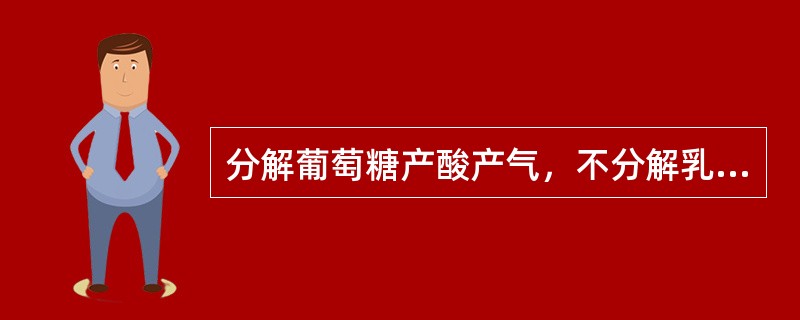 分解葡萄糖产酸产气，不分解乳糖，产生H2S（+++），动力试验（+）、尿素酶试验