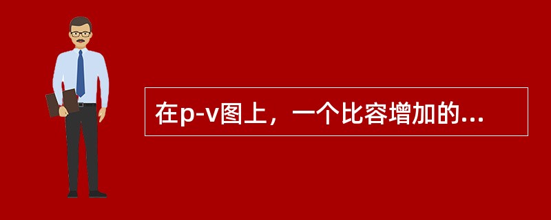 在p-v图上，一个比容增加的理想气体可逆过程线表示该过程是（）过程