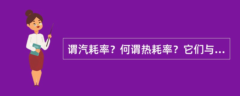 谓汽耗率？何谓热耗率？它们与热效率有什么关系？