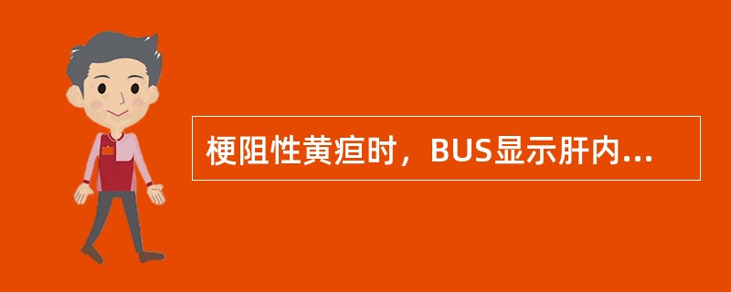 梗阻性黄疸时，BUS显示肝内胆管扩张，胆总管直径2cm，进一步明确梗阻部位的检查