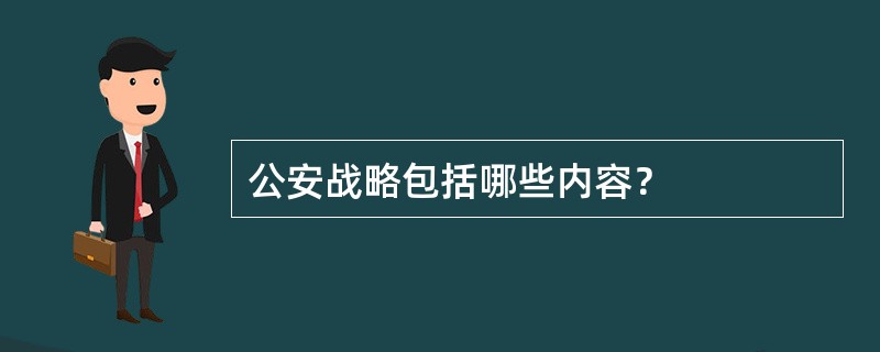 公安战略包括哪些内容？