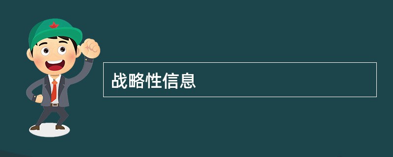 战略性信息