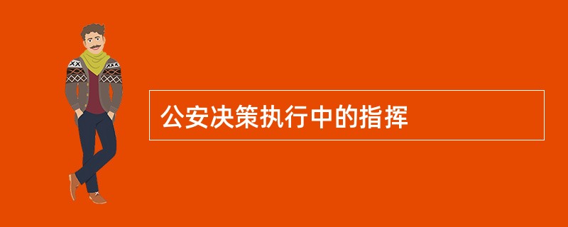 公安决策执行中的指挥